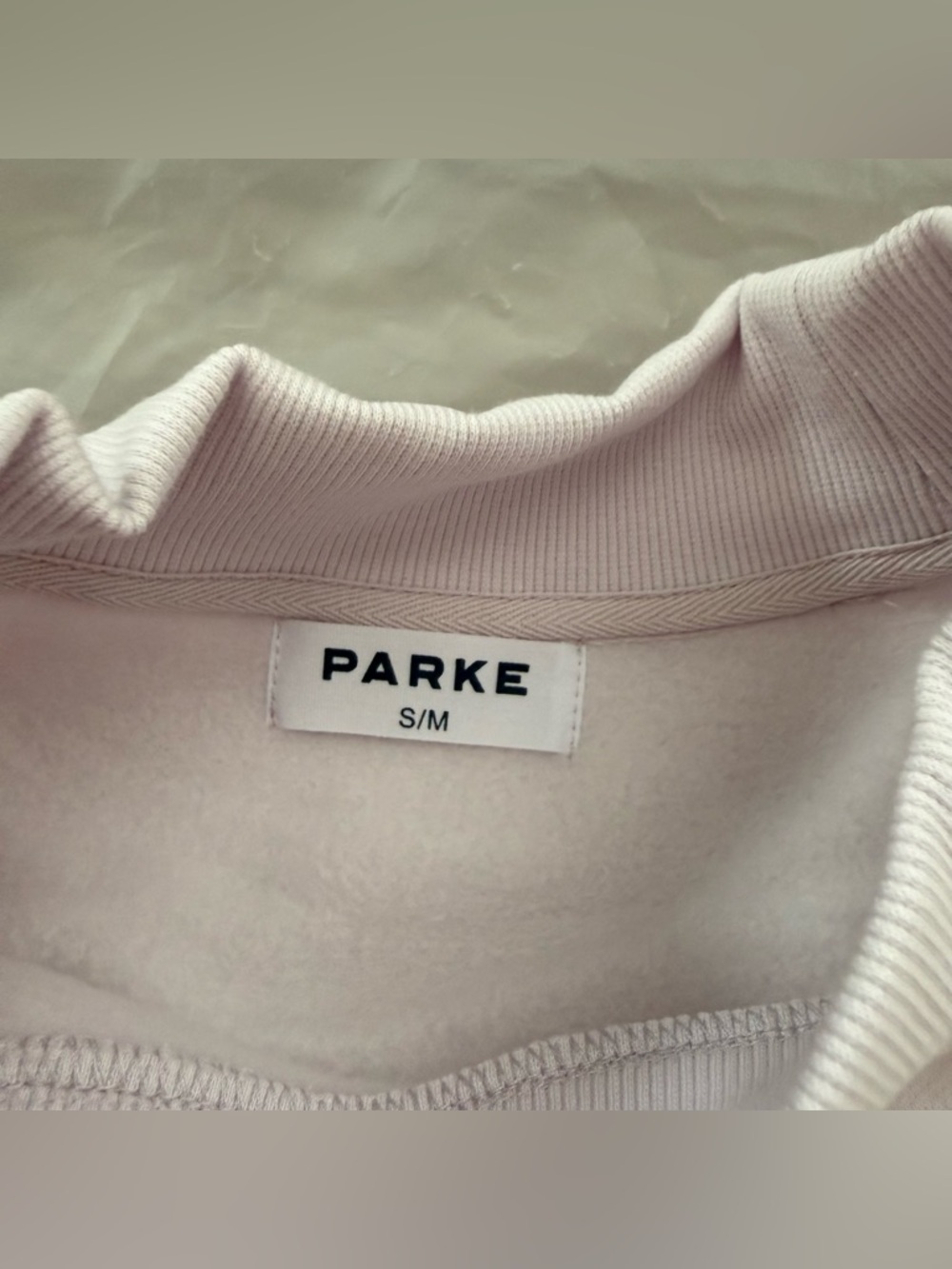 FINAL SALE PARKE SOLD OUT Varsity Mockneck Lilac + White - Picture 10 of 10